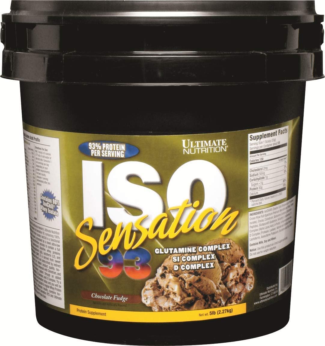 Ultimate Nutrition ISO SENSATION 93 - Quality Guarantee & Back of Pack