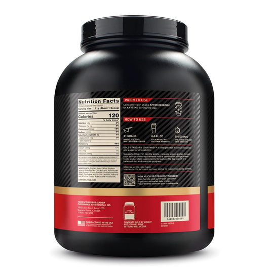 OPTIMUM NUTRITION GOLD STANDARD WHEY - Nutrition Facts & Supplement Information