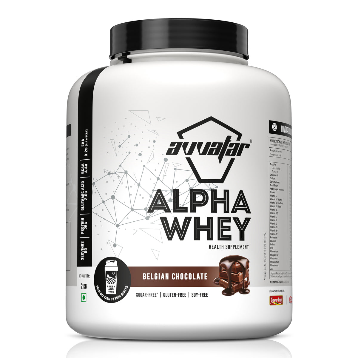 Avvatar Alpha Whey Protein Blend - Belgian Chocolate (2 kg)