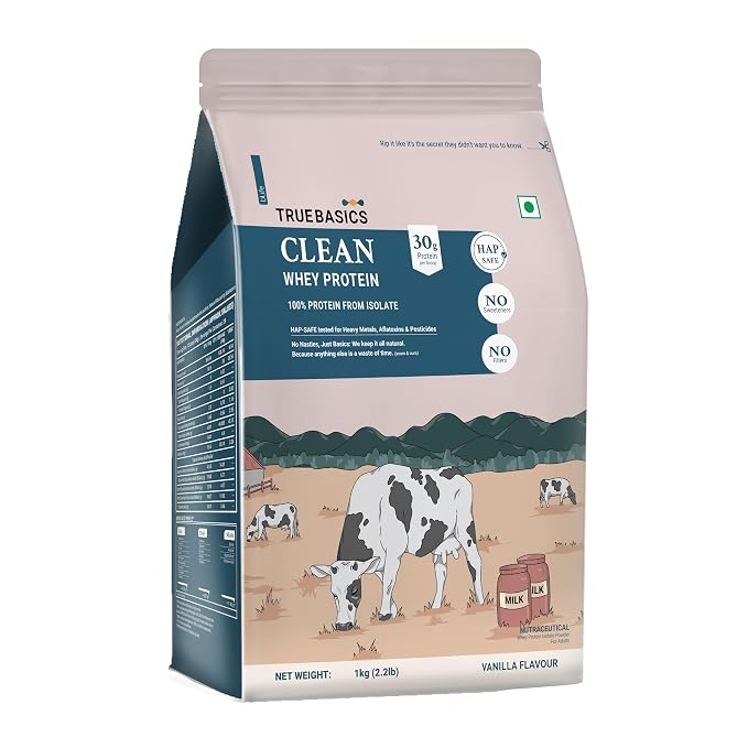 TrueBasics Clean Whey Protein - Vanilla Blend (1 kg)