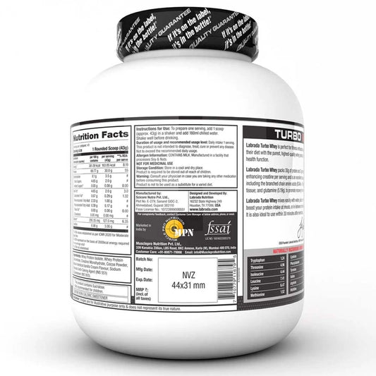 Labrada Turbo Whey - Nutrition Facts & Supplement Information