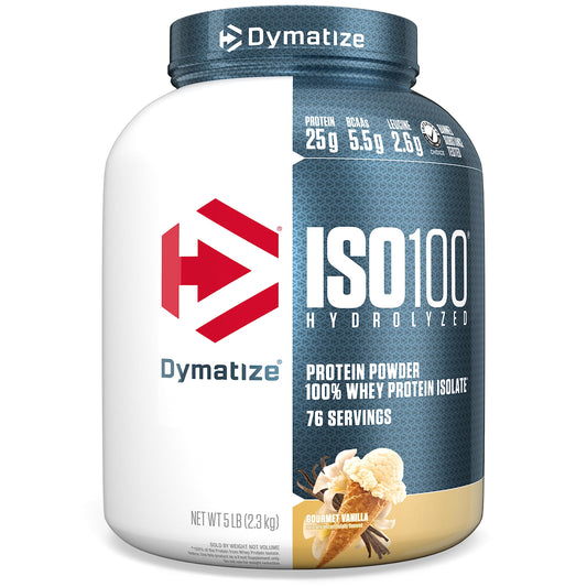 Dymatize Nutrition ISO100 Hydrolyzed Whey Protein - Gourmet Vanilla (5 Lbs)