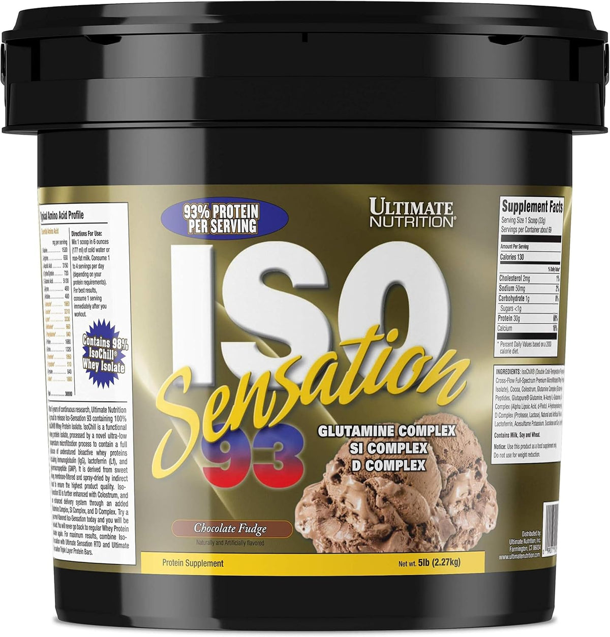Ultimate Nutrition ISO SENSATION 93 - Chocolate Fudge (5 lbs)