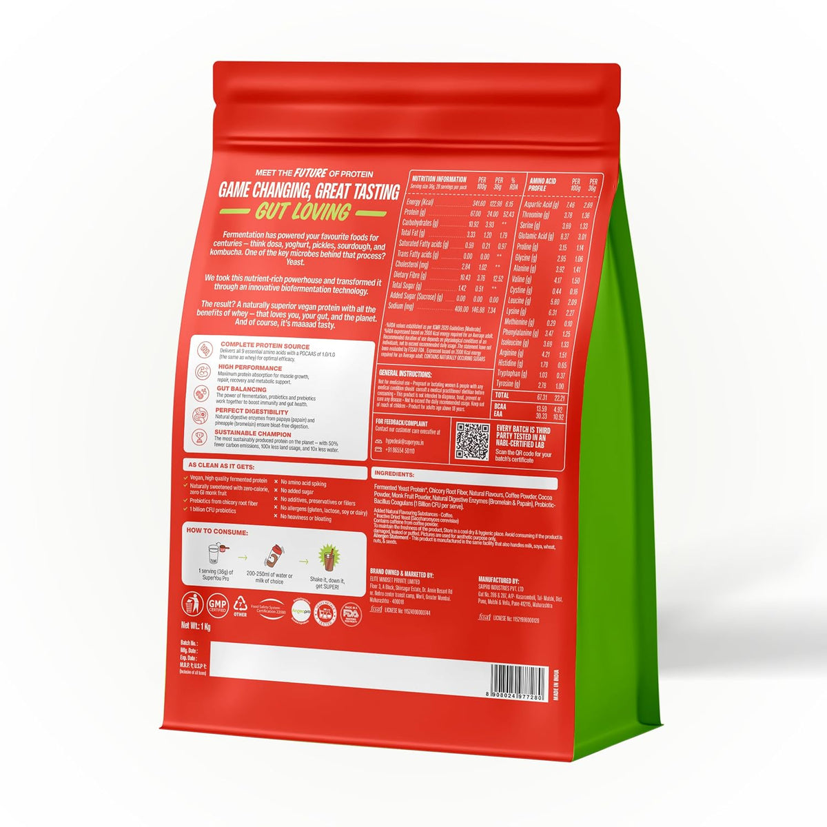 SuperYou Pro Fermented Yeast Protein Isolate - Nutrition Facts & Supplement Information