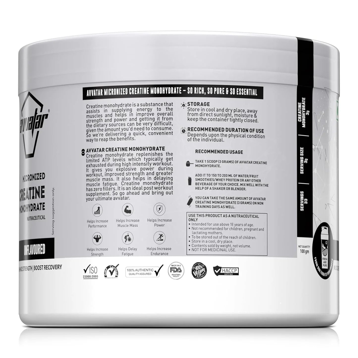 Avvatar Creatine Monohydrate