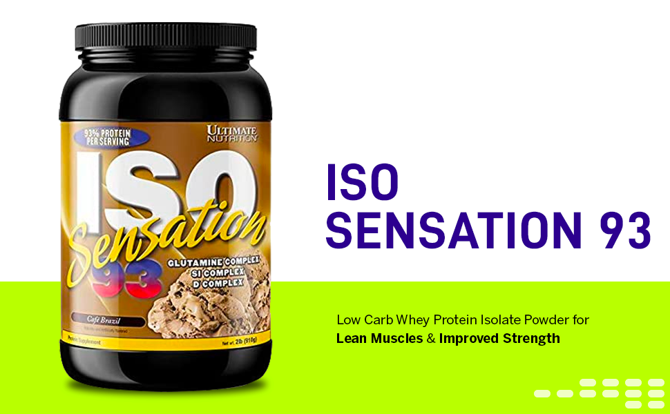 Ultimate Nutrition ISO SENSATION 93 - Nutrition Facts & Supplement Information