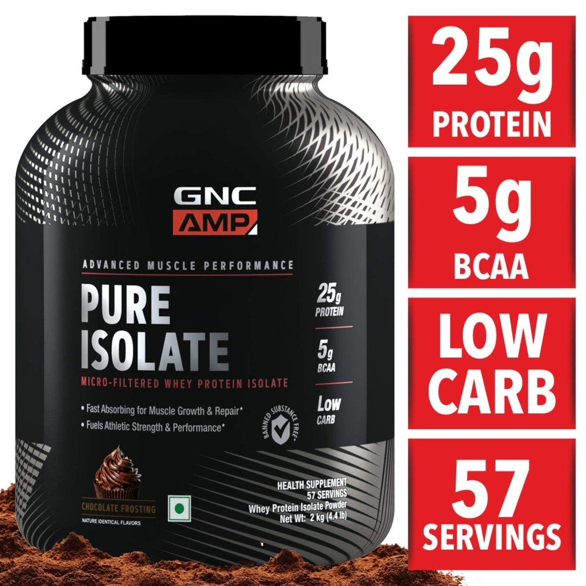 GNC AMP Pure Isolate - Chocolate Frosting (2 kg)