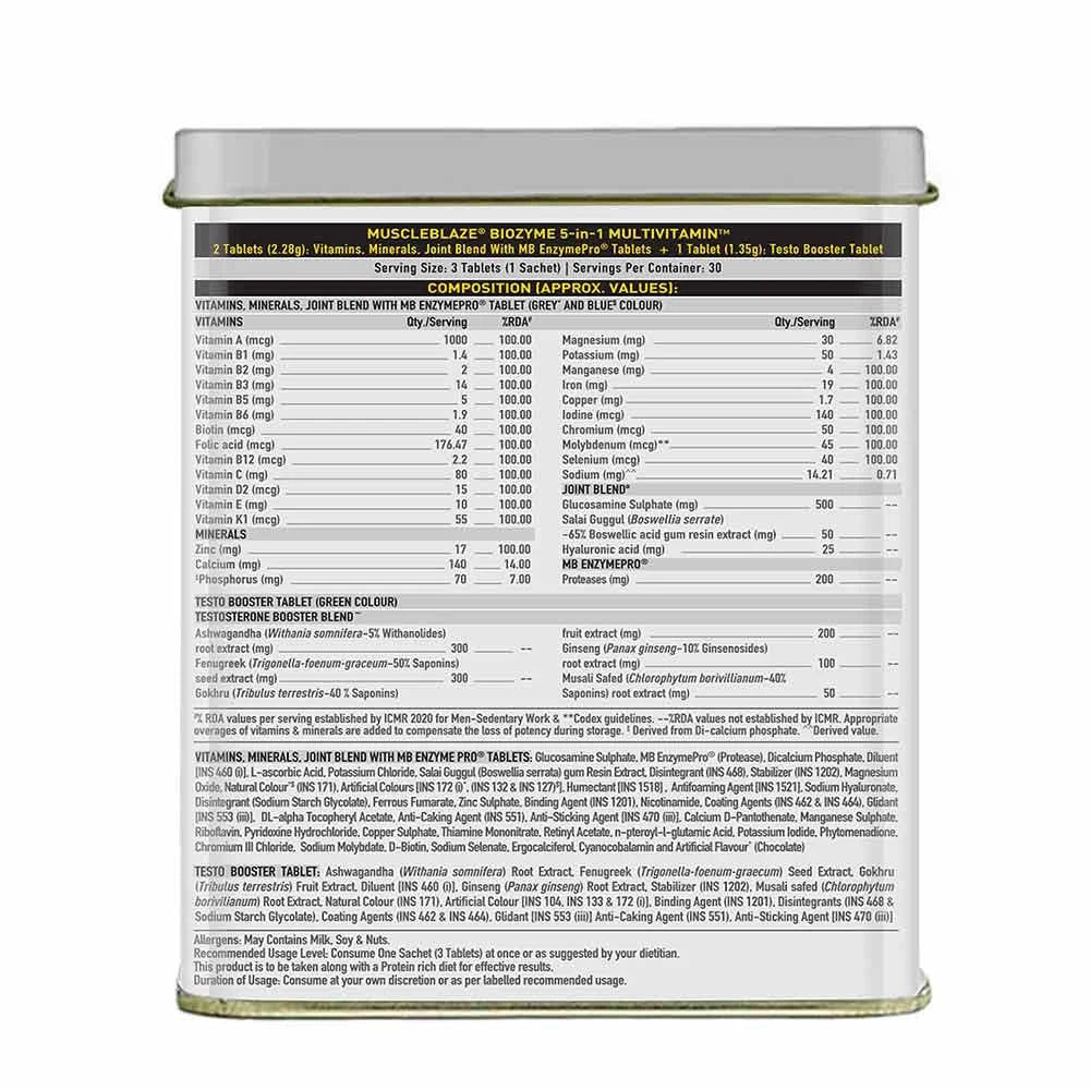 MuscleBlaze Biozyme 5 in 1 Multivitamin